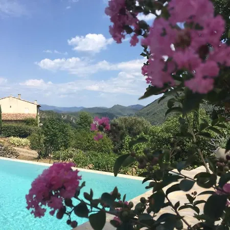 別荘 En Cevennes Du Sud, Bergerie Restauree Au Rez De Jardin D'une Bastide Avec Piscine, Vue Exceptionnelle, Authenticite Et Confort Saint-Laurent-le-Minier