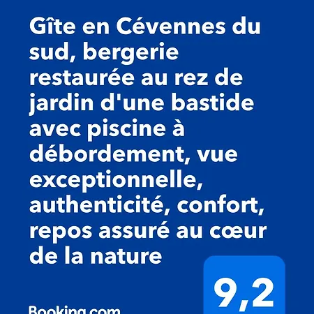 En Cévennes Du Sud, Bergerie Restaurée Au Rez De Jardin D'une Bastide Avec Piscine à Débordement, Vue Exceptionnelle, Authenticité, Confort, Repos Assuré Au Cœur De La Nature Casa vacanze Saint-Laurent-le-Minier